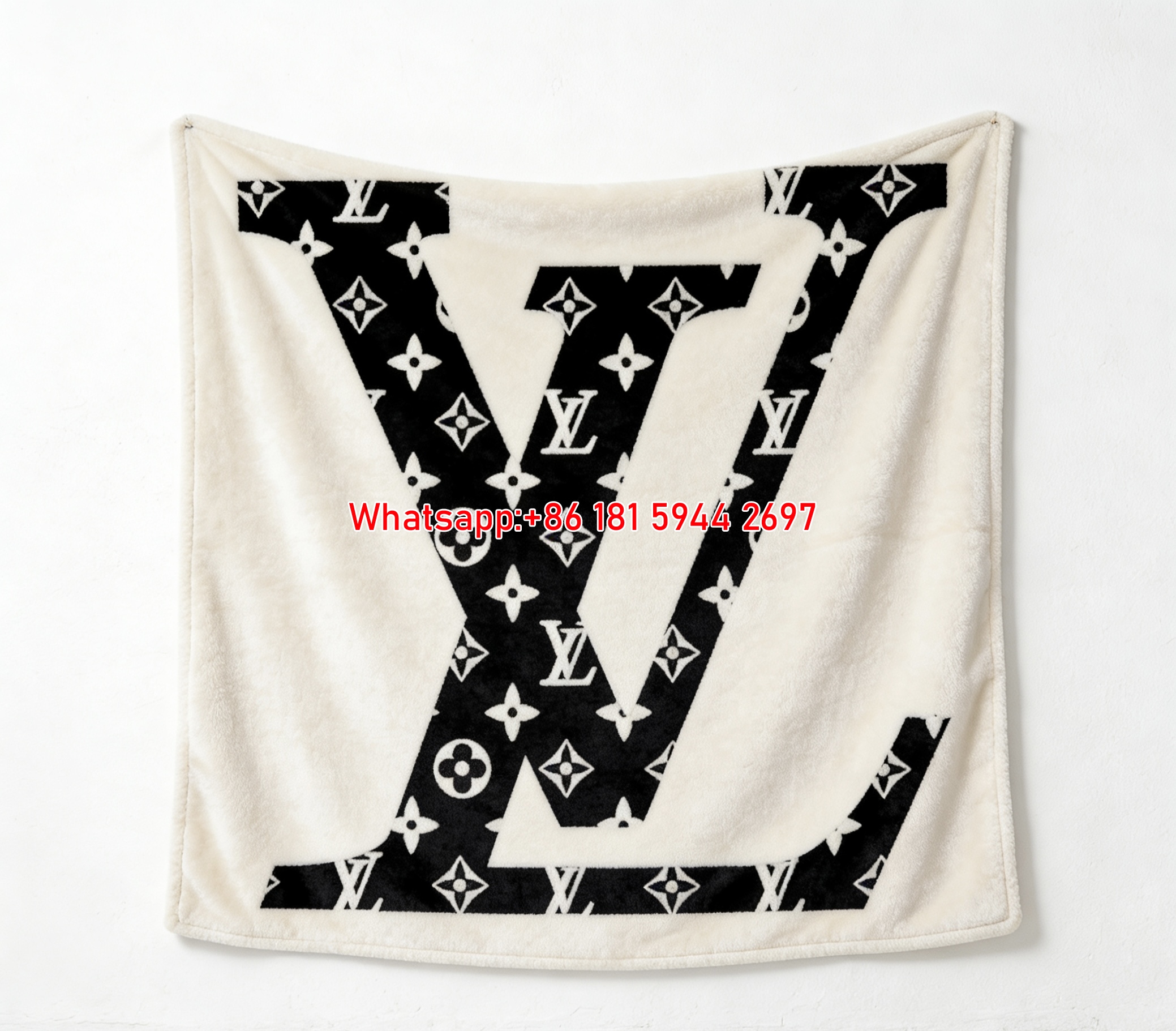 Luxury LV Monogram Flannel Throw Blanket 359